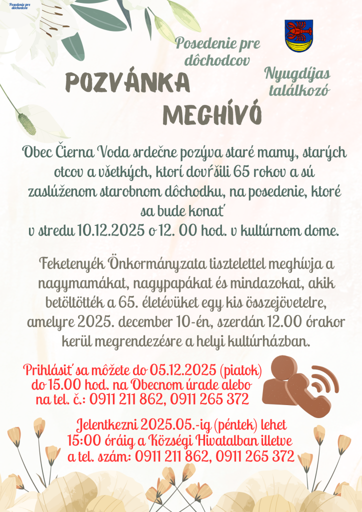 Pozvánka- Meghívó 