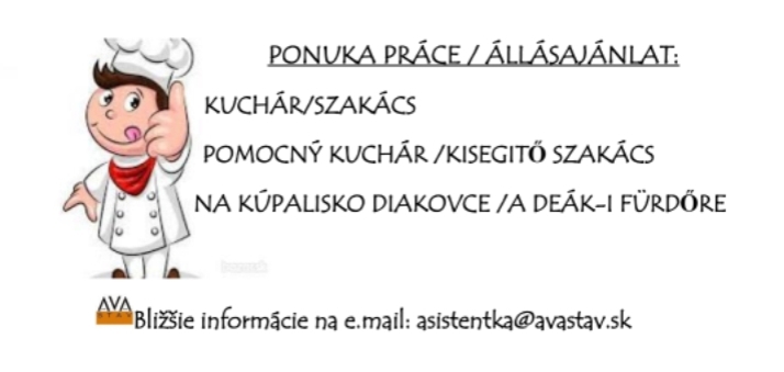 PONUKA PRÁCE / ÁLLÁSAJÁNLAT